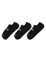 Nike Black Everyday Plus Cushioned Footie Socks 3 Pack - Image 2 of 4