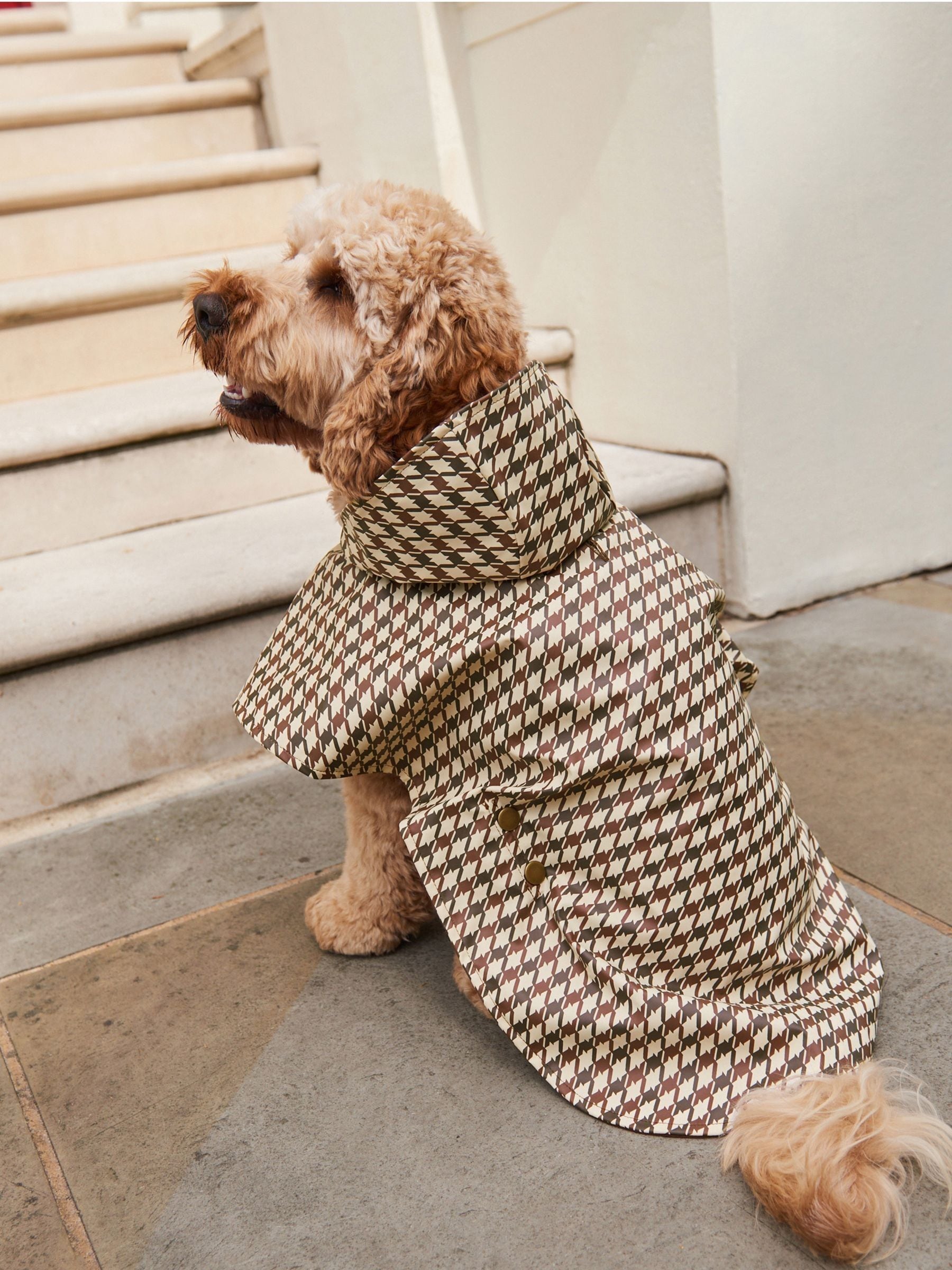 Buy Check Showerproof Dog Coat from Next Luxembourg