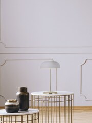 Searchlight Brass Fi Polished Table Lamp - Image 1 of 4