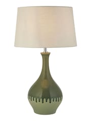 Searchlight Blue/White Marble Ceramic Table Lamp - Image 3 of 4