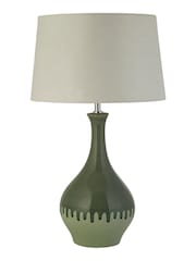 Searchlight Blue/White Marble Ceramic Table Lamp - Image 4 of 4