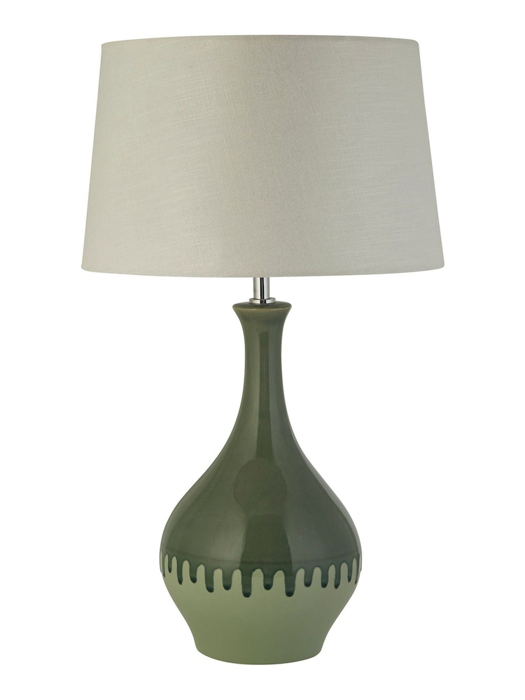 Searchlight Blue/White Marble Ceramic Table Lamp - Image 4 of 4