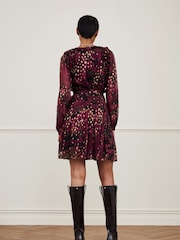 Fabienne Chapot Azure Purple & Gold Heart Print Mini Dress - Image 2 of 5