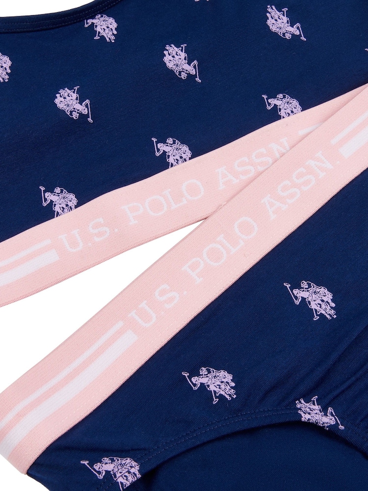 U.S. Polo Assn. Blue Bralette & Briefs Underwear Set - Image 3 of 3