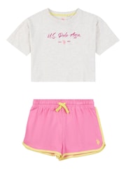 طقم منزلي مريح من تيشرت وشورت من U.S. Polo Assn. - صورة 1 من 3