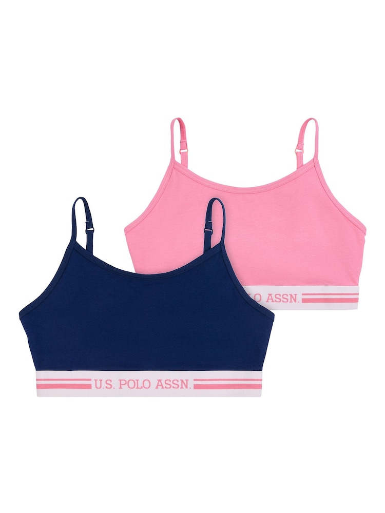 U.S. Polo Assn. Blue Bralettes 3 Pack - Image 1 of 3