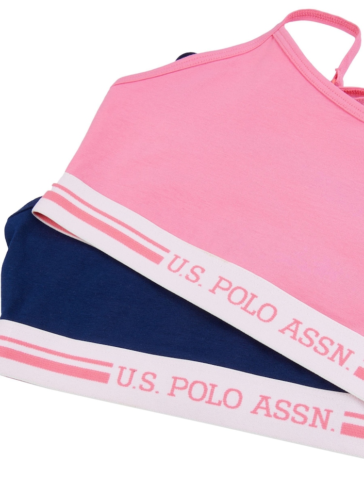 U.S. Polo Assn. Blue Bralettes 3 Pack - Image 3 of 3
