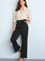 Black Tailored Hourglass Wide Leg Trousers - Image 1 of 3