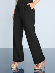Black Tailored Hourglass Wide Leg Trousers - Image 2 of 3