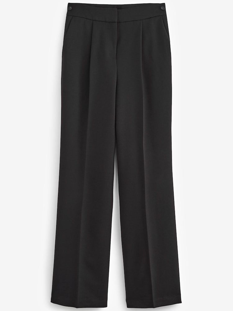 Black Tailored Hourglass Wide Leg Trousers - Image 3 of 3