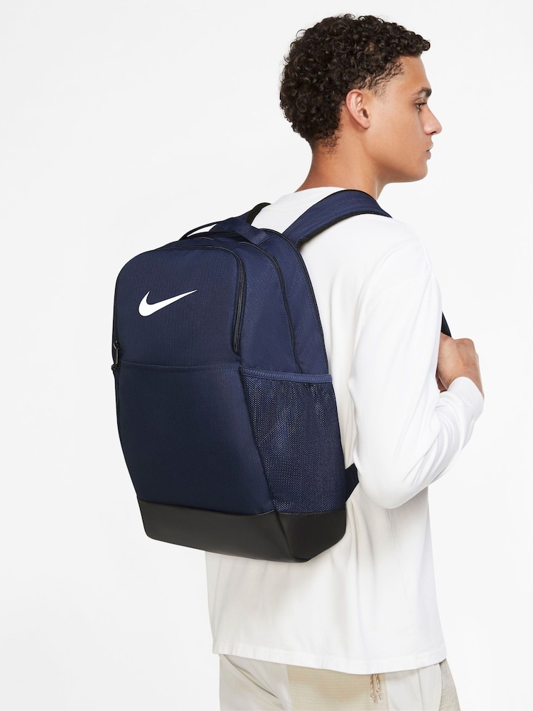 Nike Navy Brasilia 9.5 Training Backpack (Medium, 24L) - Image 1 of 10