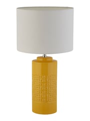 Searchlight Ochre Yellow Elodie Ceramic Table Lamp - Image 4 of 4
