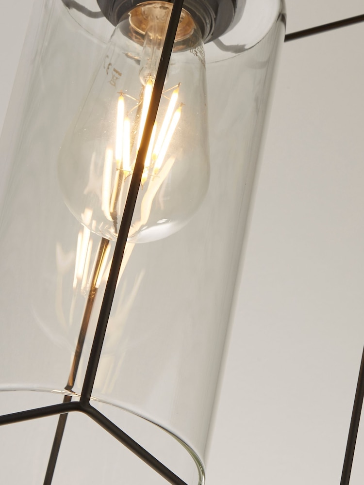 Searchlight Black Jasmine 3 Light Bar Ceiling Light Pendant - Image 3 of 3