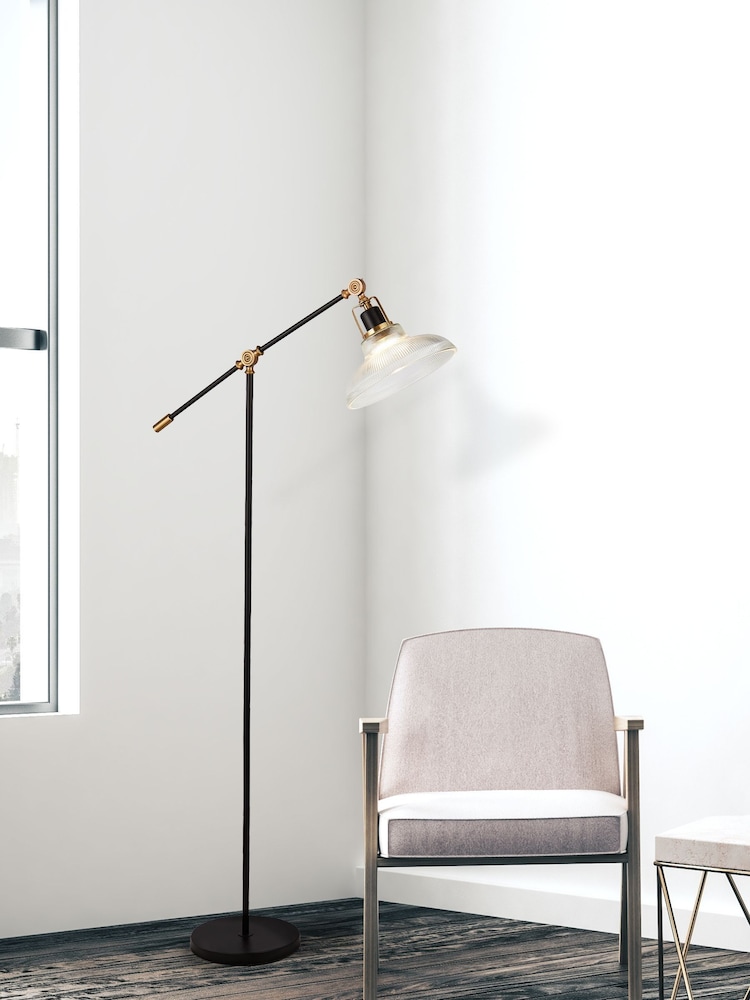 Searchlight Black/Brass Niamh Floor Lamp - Image 1 of 4