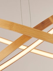 Searchlight Natural Eden 2 Ring Ceiling Light Pendant - Image 2 of 4