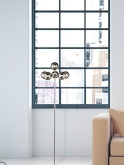 Searchlight Chrome Alexia 6 Light Floor Lamp - Image 1 of 4