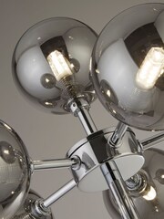 Searchlight Chrome Alexia 6 Light Floor Lamp - Image 2 of 4