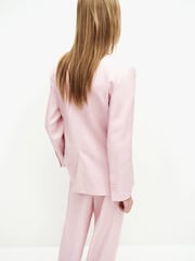 Mango Pink Linen Blend Blazer - Image 3 of 7