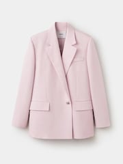 Mango Pink Linen Blend Blazer - Image 5 of 7