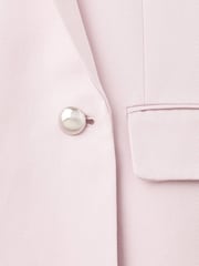 Mango Pink Linen Blend Blazer - Image 7 of 7