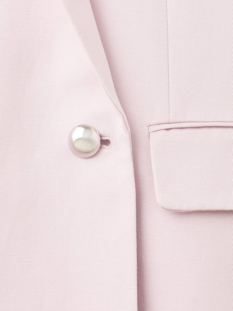 Mango Pink Linen Blend Blazer - Image 7 of 7