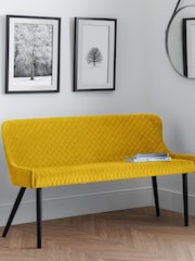 Julian Bowen Mustard Yellow Luxe High Back Bench - Image 1 of 5