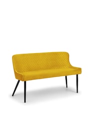 Julian Bowen Mustard Yellow Luxe High Back Bench - Image 3 of 5