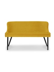 Julian Bowen Mustard Yellow Luxe High Back Bench - Image 4 of 5