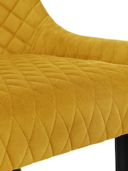 Julian Bowen Mustard Yellow Luxe High Back Bench - Image 5 of 5