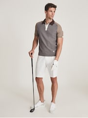 Reiss Brown Reiss Elm Performance Stretch Polo Shirt - Image 1 of 5