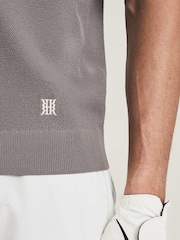 Reiss Brown Reiss Elm Performance Stretch Polo Shirt - Image 5 of 5