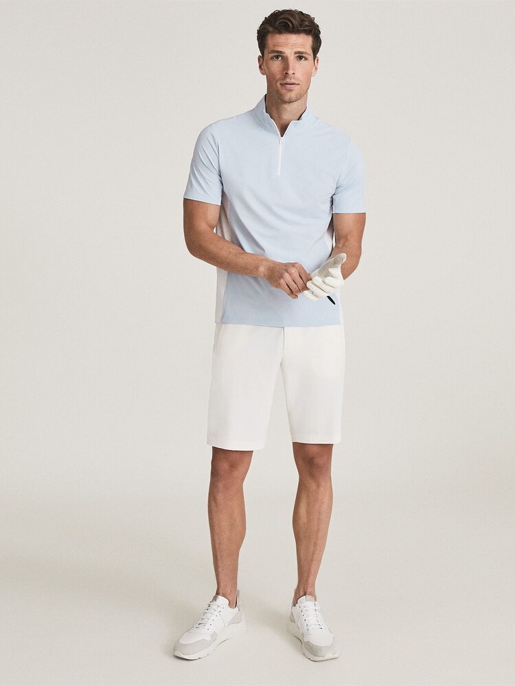 Azul - Top Reiss Wingfoot com zíper e gola funil - Imagem 1 de 4
