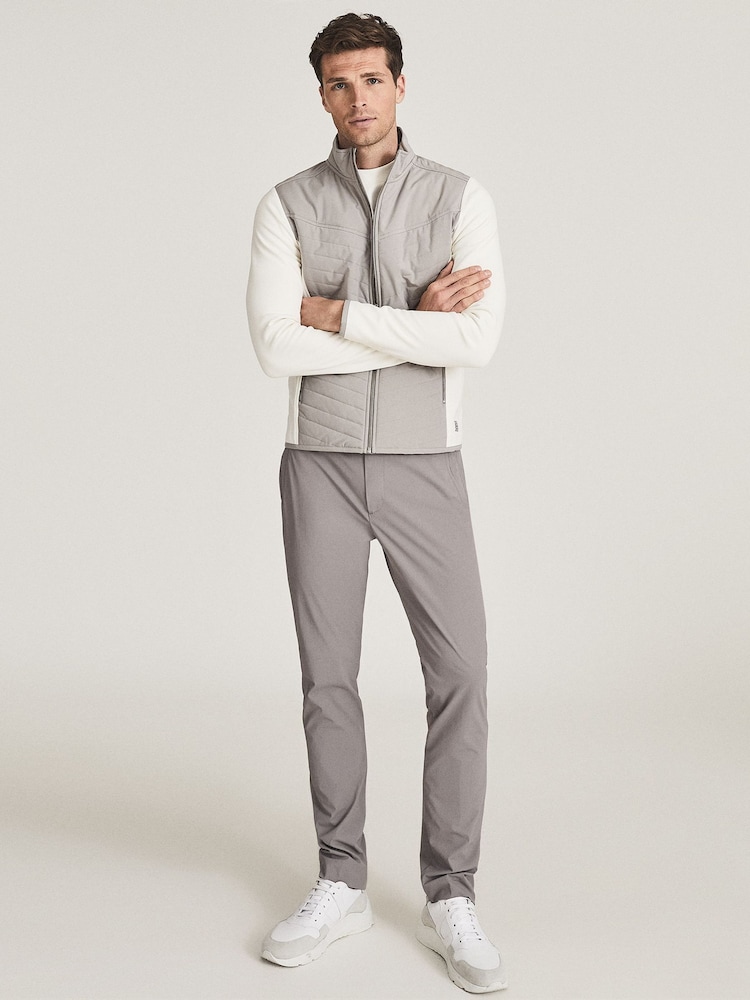 Reiss Grey Reiss Ranger Performance Slim Fit Trousers - Image 1 of 4