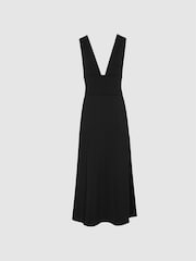 Reiss Adele Plunge Neckline Midi Dress - Image 2 of 6