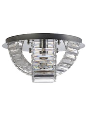 Searchlight Chrome Archer 2 Light Venetian Flush Ceiling Light - Image 3 of 4
