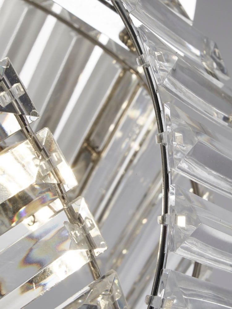 Searchlight Chrome Archer 2 Light Venetian Flush Ceiling Light - Image 4 of 4