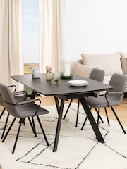 Actona Black Blackburn Ceramic Dining Table - Image 1 of 10