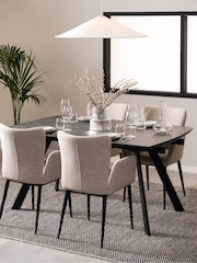 Actona Black Blackburn Ceramic Dining Table - Image 2 of 10