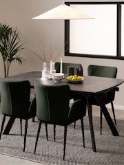 Actona Black Blackburn Ceramic Dining Table - Image 3 of 10