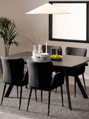 Actona Black Blackburn Ceramic Dining Table - Image 4 of 10