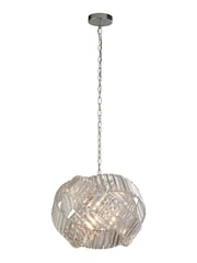 Searchlight Chrome Enzo 4 Light Venetian Pendant - Image 1 of 3