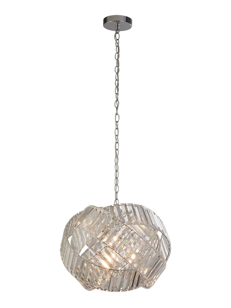 Searchlight Chrome Enzo 4 Light Venetian Pendant - Image 1 of 3 Searchlight Chrome Enzo 4 Light Venetian Pendant - Image 1 of 3