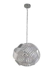 Searchlight Chrome Enzo 4 Light Venetian Pendant - Image 2 of 3