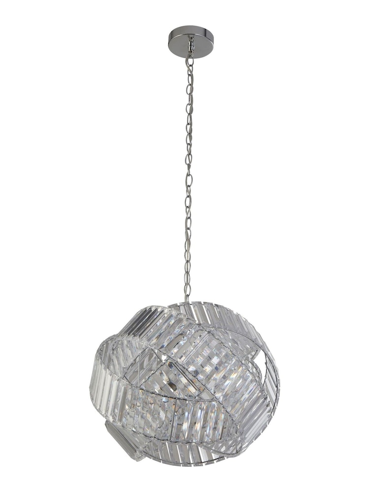 Searchlight Chrome Enzo 4 Light Venetian Pendant - Image 2 of 3