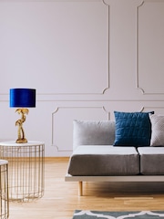 Searchlight Gold/Blue Chester Monkey Palm Tree Table Lamp - Image 1 of 4