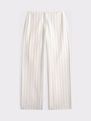 Abercrombie & Fitch White Clean Wide Leg Trousers - Image 4 of 4