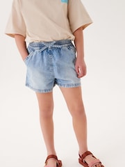 Mid Blue 100% Cotton Denim Shorts 2 Pack (3-16yrs) - Image 6 of 8