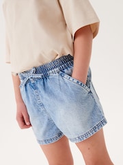 Mid Blue 100% Cotton Denim Shorts 2 Pack (3-16yrs) - Image 8 of 8