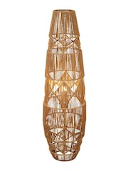 Searchlight Brown Arlo Natural Rattan Floor Lamp - Image 3 of 4