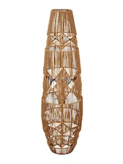 Searchlight Brown Arlo Natural Rattan Floor Lamp - Image 4 of 4